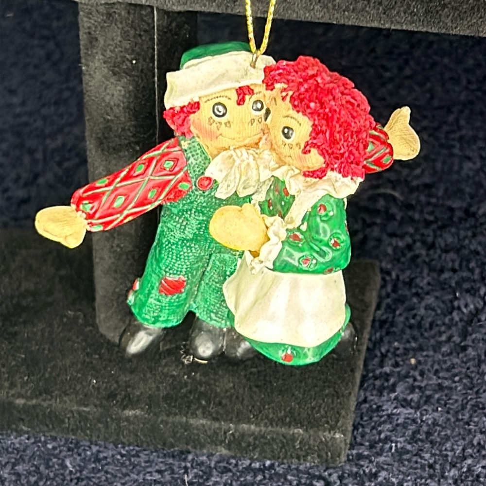 Raggedy Anne and Andy vintage ornament. 1998